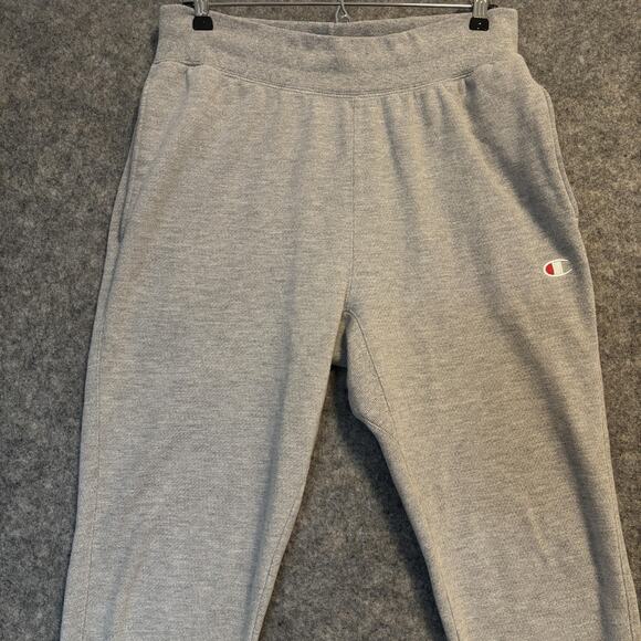 Champion Sweatpants Mens Medium Gray Reverse Weave Joggers Athletic Logo - Picture 2 of 13